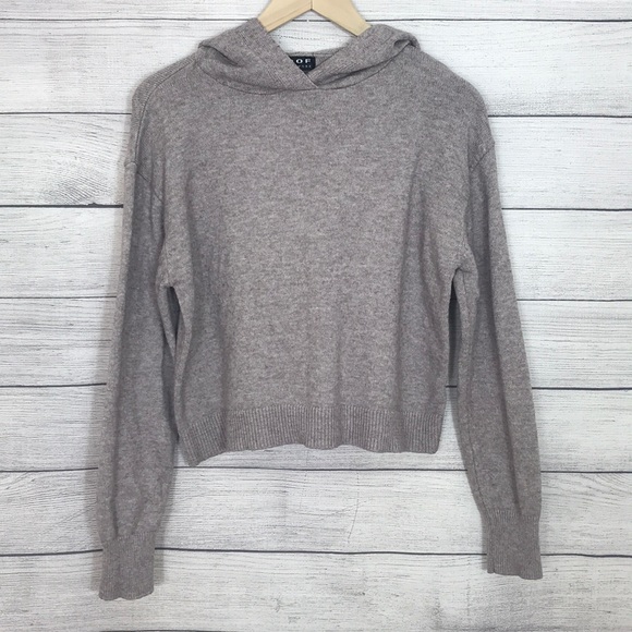 Poof! Sweaters - POOF Brown Cropped Pullover Hoodie